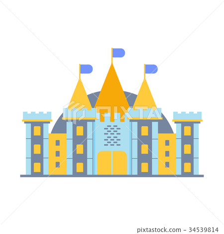 Colorful fairy tale castle vector illustration - Stock Illustration ...
