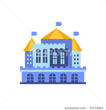 Blue majestic palace building vector illustration Blue majestic palace building vector illustration 34539865