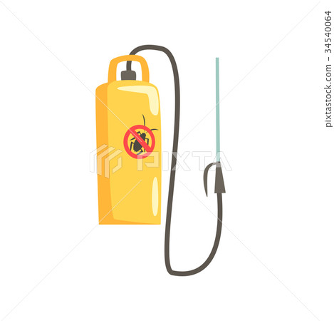 Yellow manual sprayer for extermination of insects 34540064