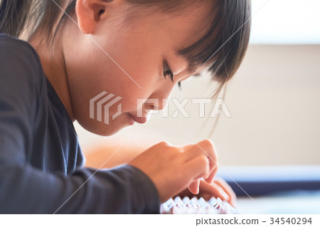 Elementary school student abacus classroom 34540294