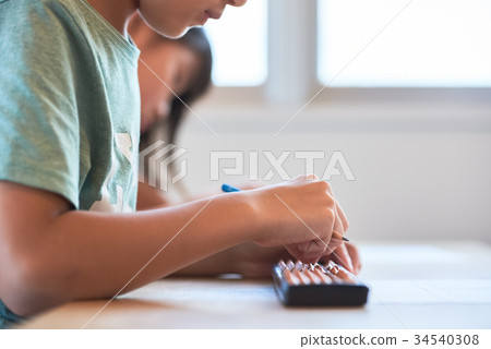 Elementary school student abacus classroom 34540308