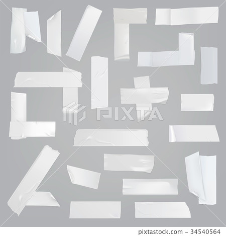 Adhesive tape various pieces realistic vector set 34540564