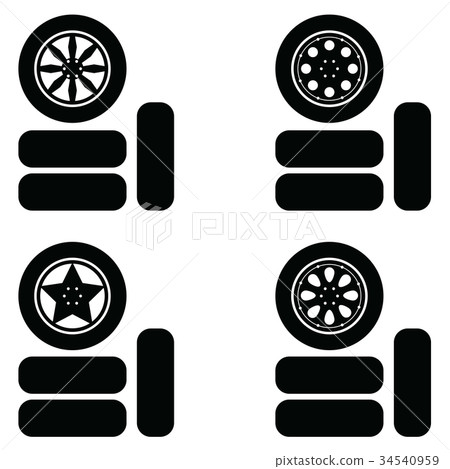 car wheel icon set car wheel icon set 34540959