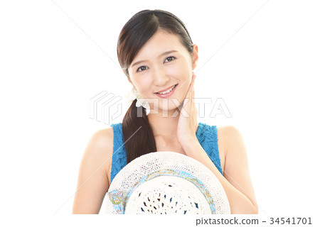 一個女人帶著微笑 一個女人帶著微笑 34541701