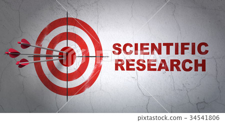 Science concept: target and Scientific Research on Science concept: target and Scientific Research on 34541806