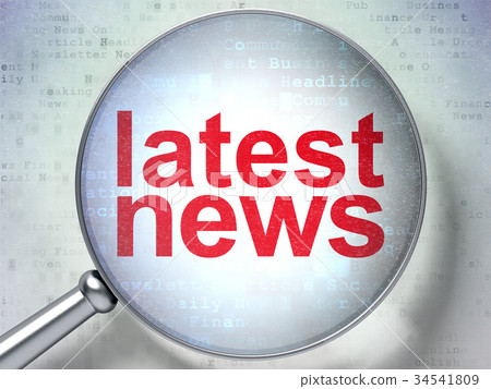 News concept: Latest News with optical glass News concept: Latest News with optical glass 34541809