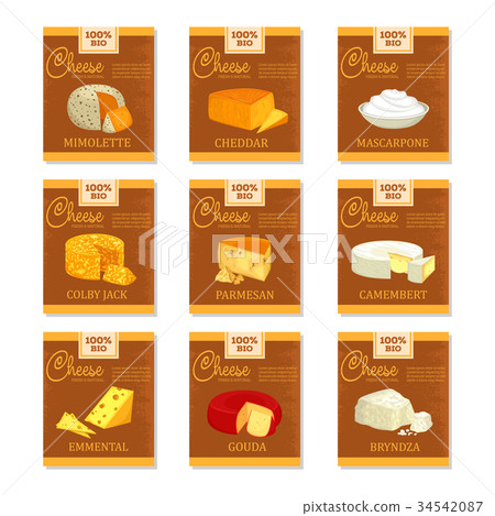 Cheese banners. Food and vegetarian nutrition 34542087