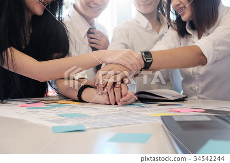 Collaboration business team hold your hands. 34542244
