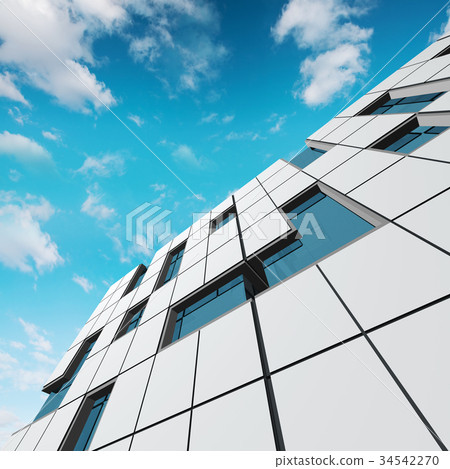 Facade concept construction 3d rendering 34542270