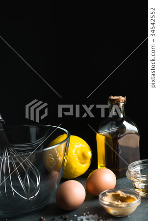 Ingredients for cooking homemade mayonnaise  34542552
