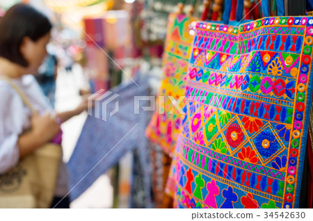 Singapore Chinatown market shopping bag 34542630