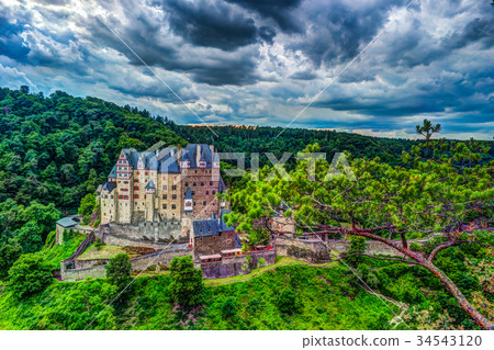 Eltz Castle in Rhineland-Palatinate, Germany. Eltz Castle in Rhineland-Palatinate, Germany. 34543120