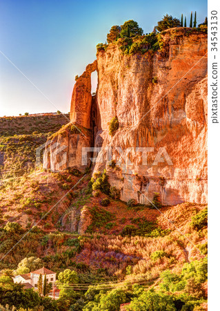 Ronda, Spain, a landscape with the Tajo Gorge Ronda, Spain, a landscape with the Tajo Gorge 34543130