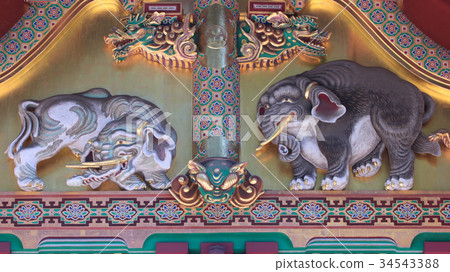 Nikko Toshogu Shrine Kamikin Bunka Kano's search artistic imaginary elephant Nikko Toshogu Shrine Kamikin Bunka Kano's search artistic imaginary elephant 34543388