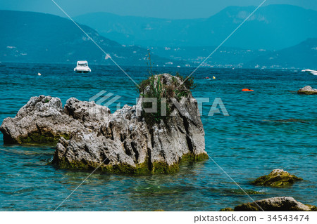 view of Garda Lake, Italy, low visibility, view of Garda Lake, Italy, low visibility, 34543474