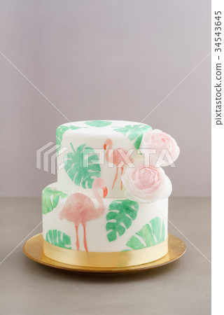 Tropical wedding cake 34543645