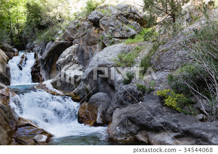 powerful water flow in mountain canyon Sapadere powerful water flow in mountain canyon Sapadere 34544068