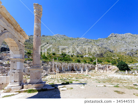 View of agora at ancient city of Sagalassos View of agora at ancient city of Sagalassos 34544555