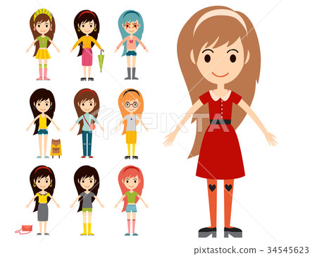 Street fashion girls models wear style fashionable 34545623