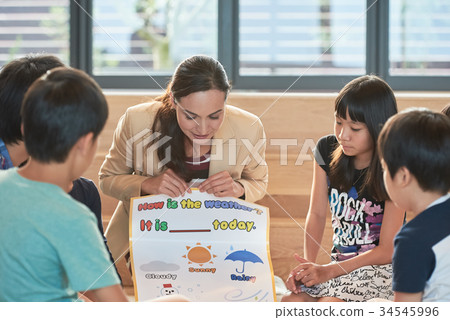 Primary school student English conversation classroom 34545996