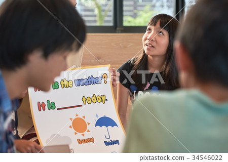 Primary school student English conversation classroom Primary school student English conversation classroom 34546022
