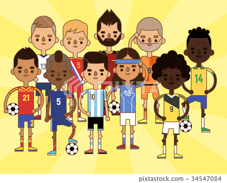 National Euro Cup soccer football teams vector 34547084