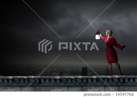 Woman with lantern Woman with lantern 34547768