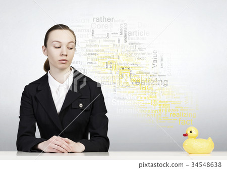 Woman and duck Woman and duck 34548638