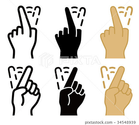 Shake finger to reject or stop something, vectors Shake finger to reject or stop something, vectors 34548939