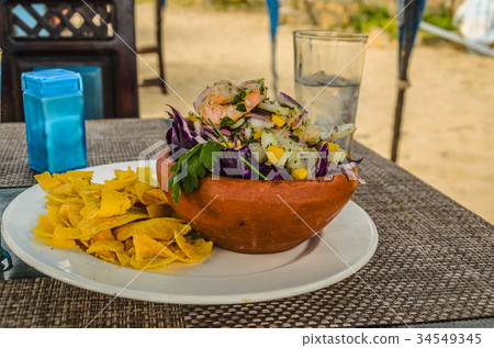 Ceviche traditional food of  Pacific S. American  34549345