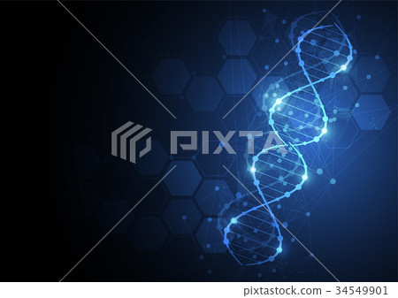 Science template, wallpaper or banner with a DNA Science template, wallpaper or banner with a DNA 34549901