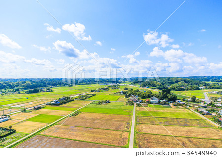 Aerial view of Awazawa-cho Kaminogo Chorakuji Temple Aerial view of Awazawa-cho Kaminogo Chorakuji Temple 34549940