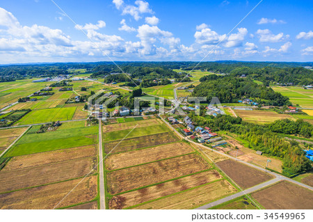 Aerial view of Awazawa-cho Kaminogo Chorakuji Temple 34549965