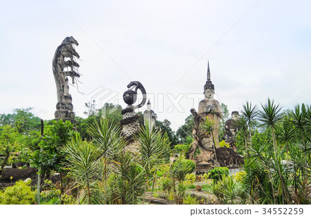 A view of sculpture in Sala Kaew Ku A view of sculpture in Sala Kaew Ku 34552259