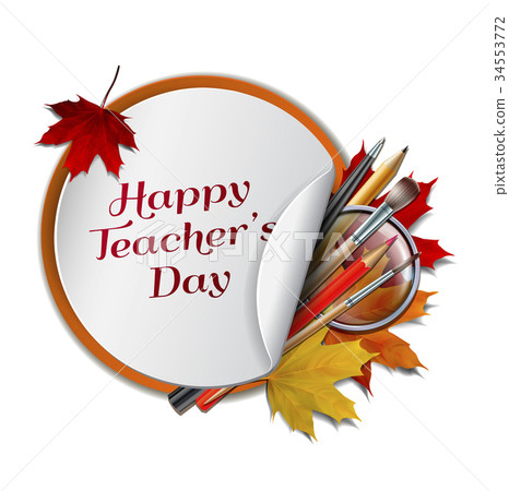 Teacher s Day vector card. Teacher s Day vector card. 34553772
