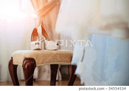 Elegant and stylish bridal shoes. Elegant and stylish bridal shoes. 34554534