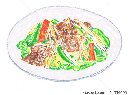 Fried vegetables 34554693