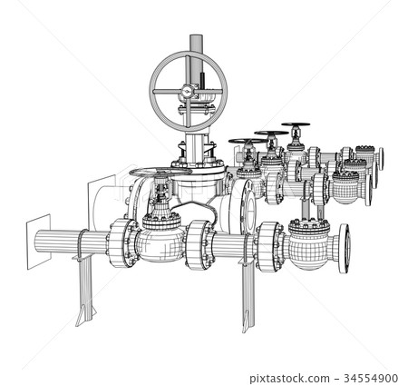 Wire-frame industrial valves 34554900