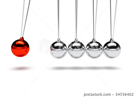 Balancing balls newton's cradle 34556402