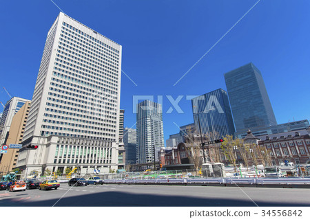 The main street of the office town 34556842