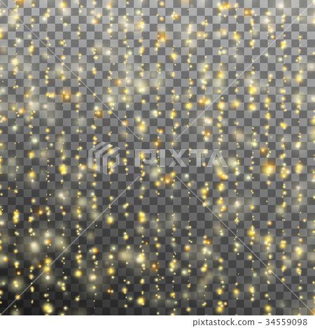 Curtains made of gold threads. EPS 10 34559098