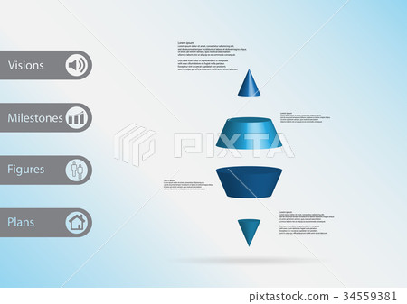 3D illustration infographic template  34559381