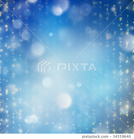 Curtains made of gold threads. EPS 10 34559640