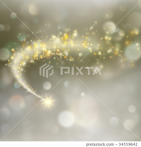 Spiral trail with bokeh effect. EPS 10 vector 34559642
