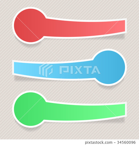 Paper labels with white frame. Matted colored Paper labels with white frame. Matted colored 34560096