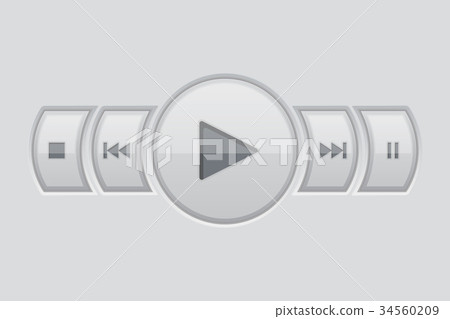 Media buttons. Audio player control panel Media buttons. Audio player control panel 34560209