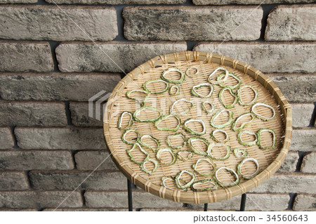 Sun-dried bitter gourd Sun-dried bitter gourd 34560643