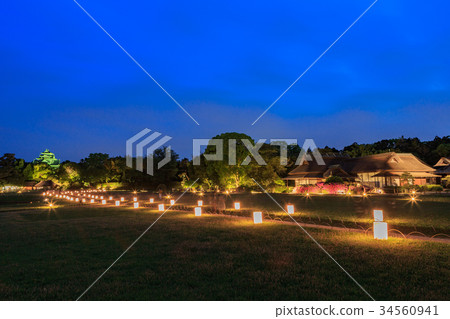 Okayama Korakuen "Night Special Opening Spring Fantasy Garden" Japan's Three Great Gardens Okayama Korakuen "Night Special Opening Spring Fantasy Garden" Japan's Three Great Gardens 34560941