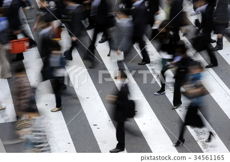 city people and pedestrian crossing city people and pedestrian crossing 34561165