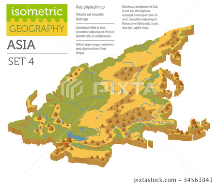 Isometric Asia physical map constructor elements  34561841